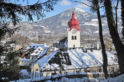 Stift Nonnberg Blick zum Gaisberg